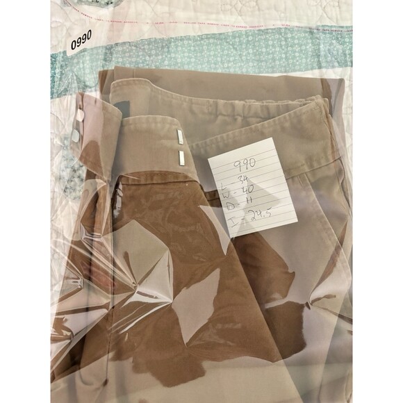 Talbots Women Pants 16W Brown Cotton Blend Straight Leg Signature Capri Pants - Picture 4 of 6